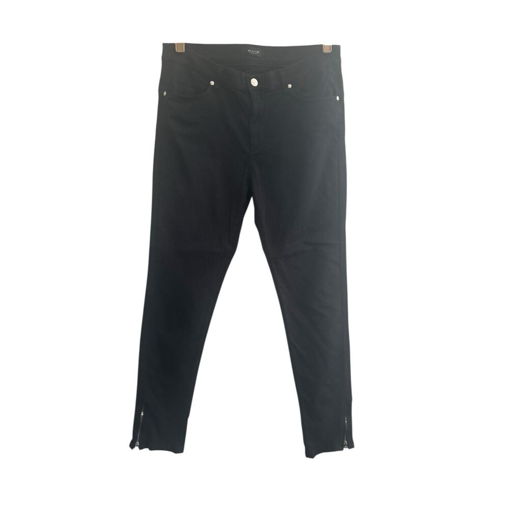 Sand Copenhagen Womens Pants Sz 32 Black Textured (31x29) Ankle Zippers #5374